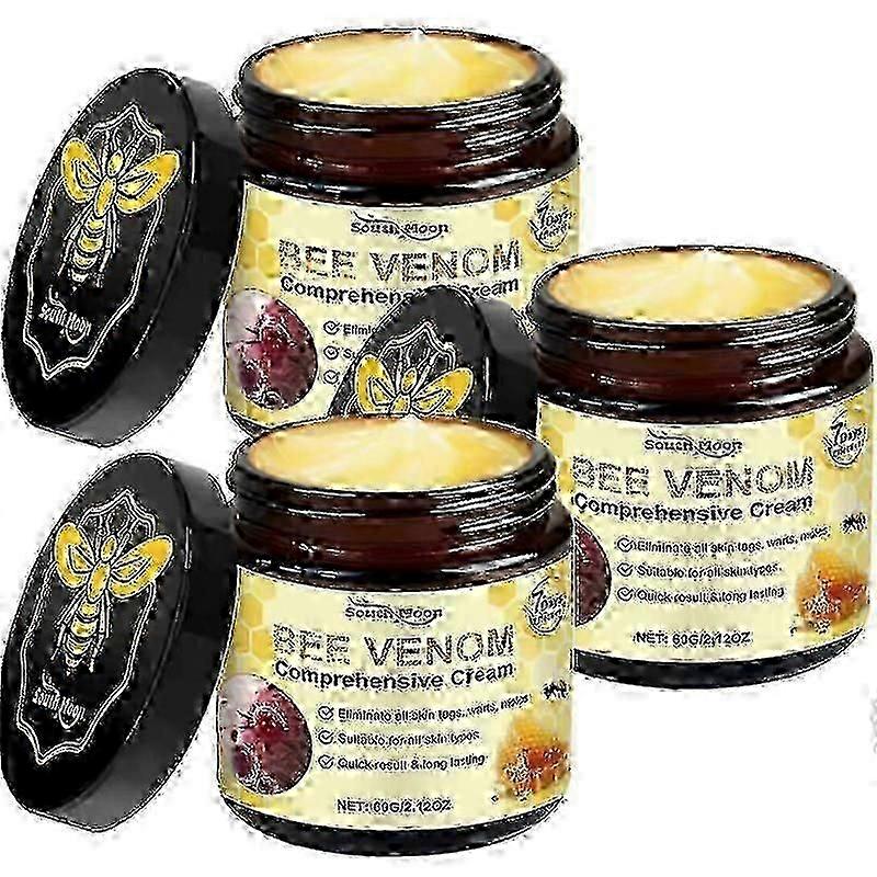 3-Pack Bee Venom Comprehensive Cream, Anti-wart Reduces Blemishes, 2025 New Bee Venom Skincare Cream For All Skin Types