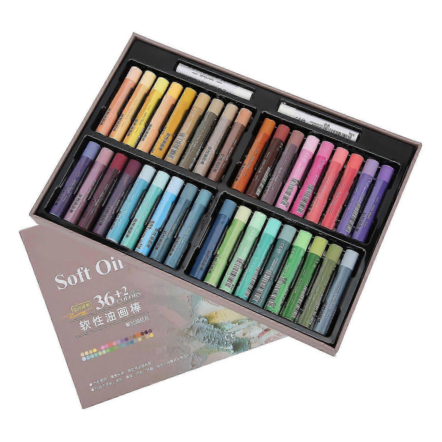 2025 Latest Model Oil Pastels Write Smoothly Bright Colors Waterproof Clean