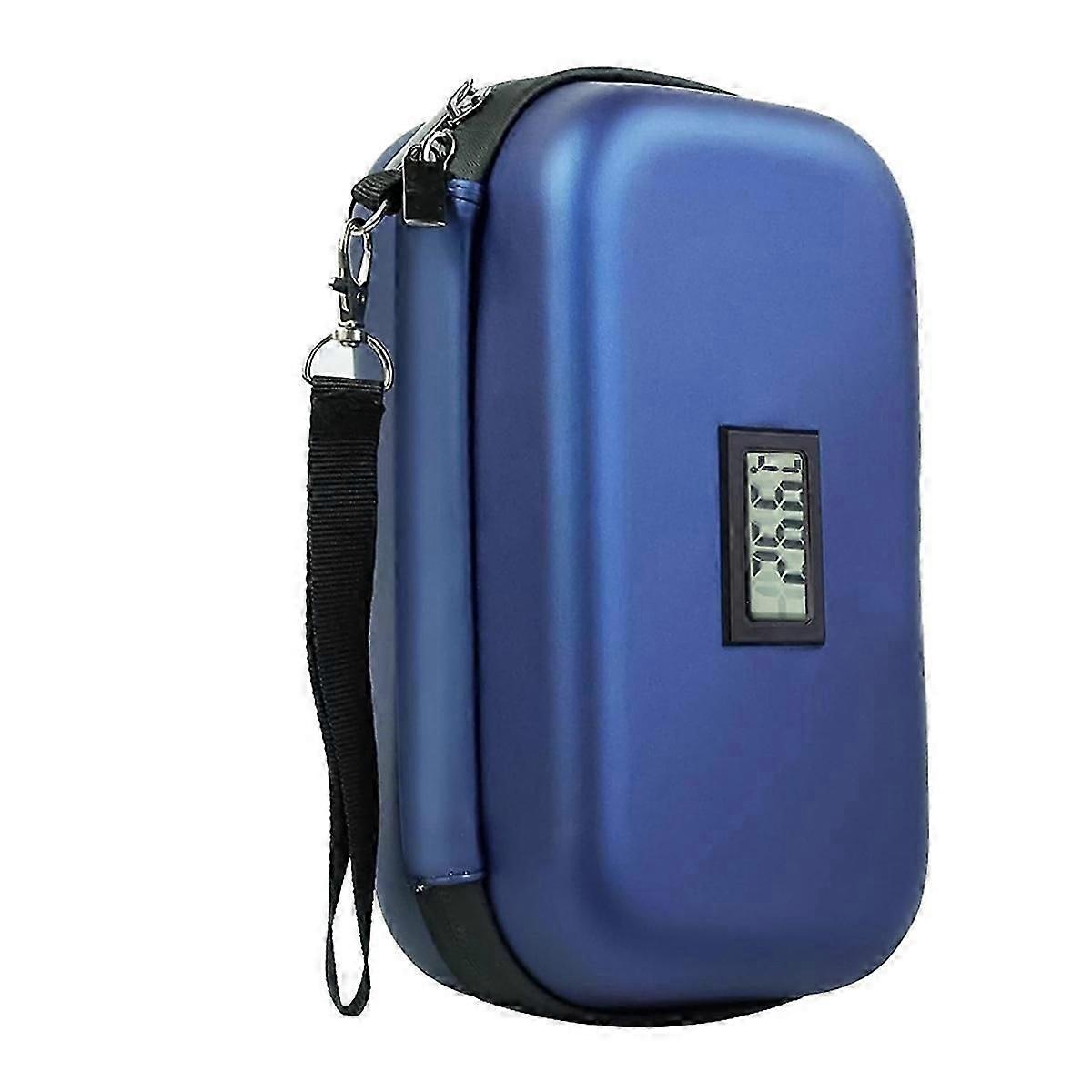 Diabetic travel case with insulin cooler and temperature display