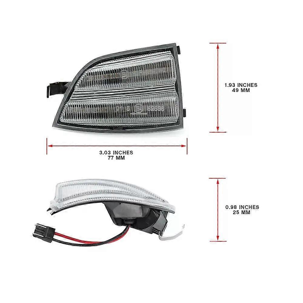 Smoked Dynamic Led Side Mirror Blinkers Indicator For Ford Focus MK2 Ghia ST Pre-Facelift C-Max Turn Singal Indicator 6M5Y13B381