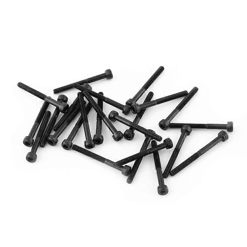 M3 Black Hex Socket Cap Head Screw Bolt Set (M3*30mm,Partially Threaded,24pcs)
