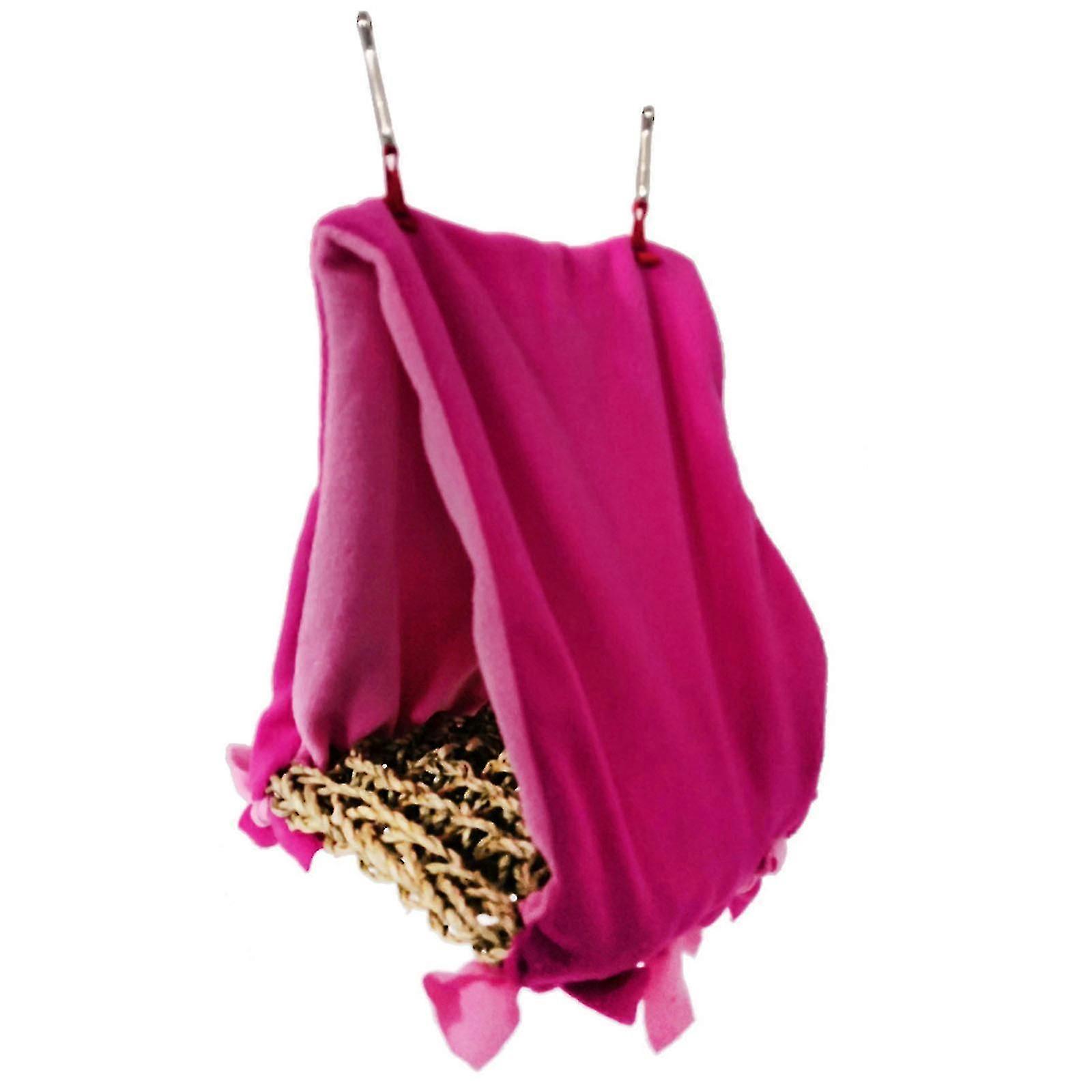 Parrot Nest Seagrass Snuggle Hut Bird Hammock Bed Perch Toy with Metal Hooks