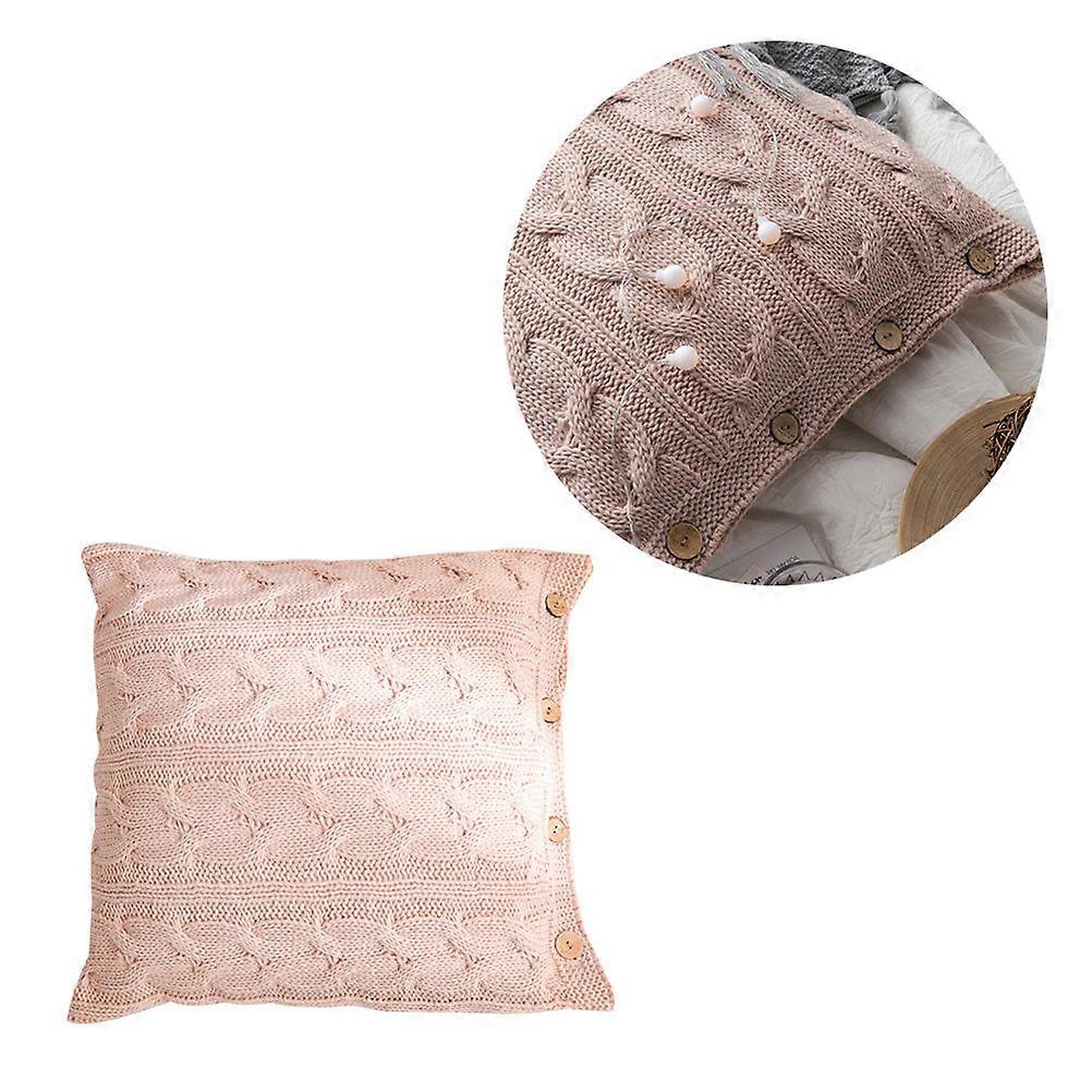 Accent Pillow Covers Braid Pillow Cases for Cushion and Throw Pillow Pink Decoration 1Pcs