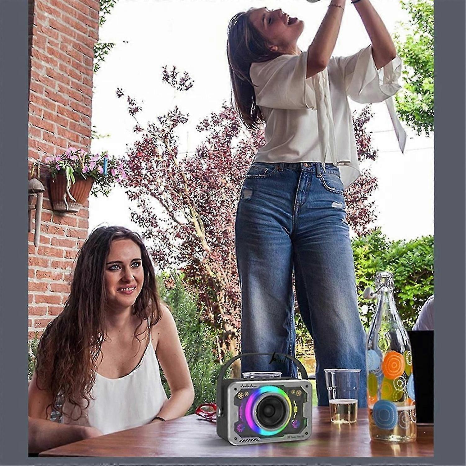 Bluetooth Speaker for Home Outdoor Singing-Black