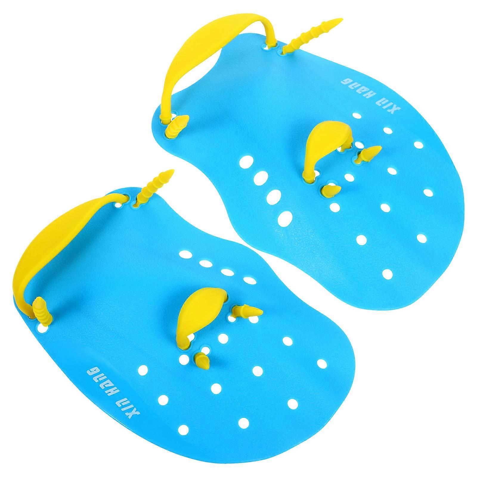 Swimming Hand Paddles Swim Practice Equipment Training 1Pair Blue