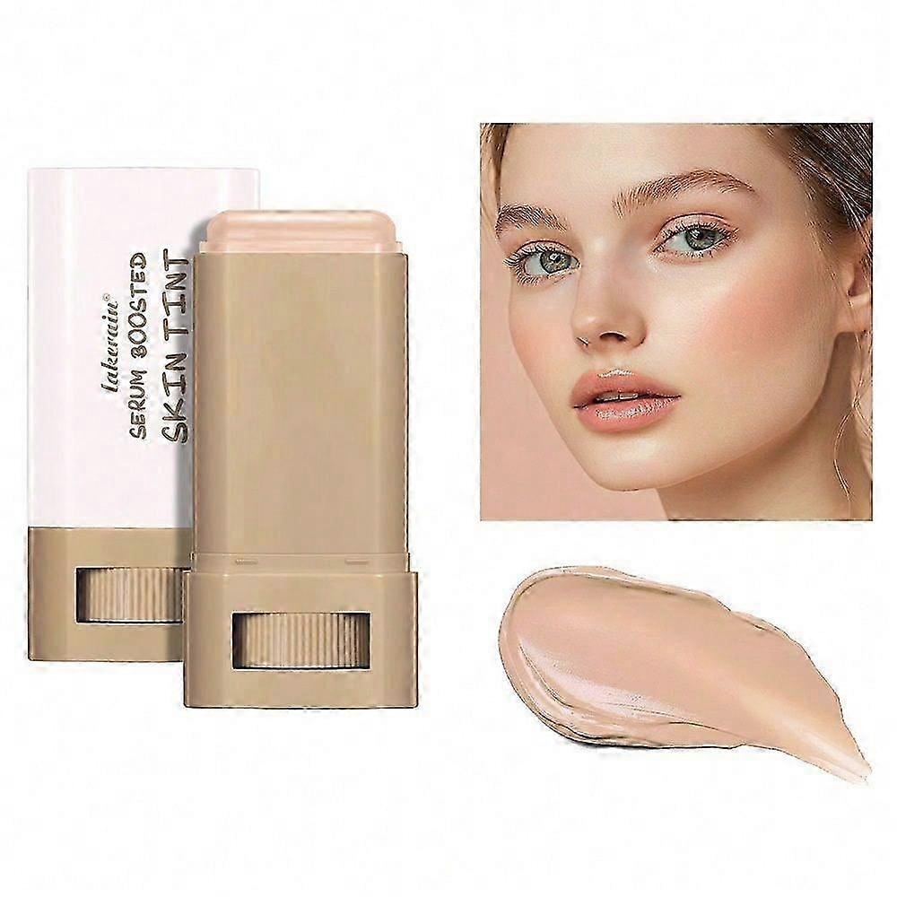Beauty Balm Serum Boosted Skin Tint Hydrating Tinted Moisturizer, Lightweight Solid Tinted Foundation Stick for Flawless, Sheer to Medium C
