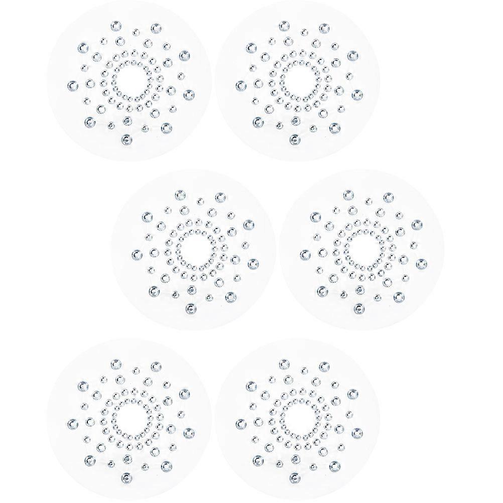 Adhesive Nipples Covers Snowflake Shaped Nipples Stickers for 3Pairs