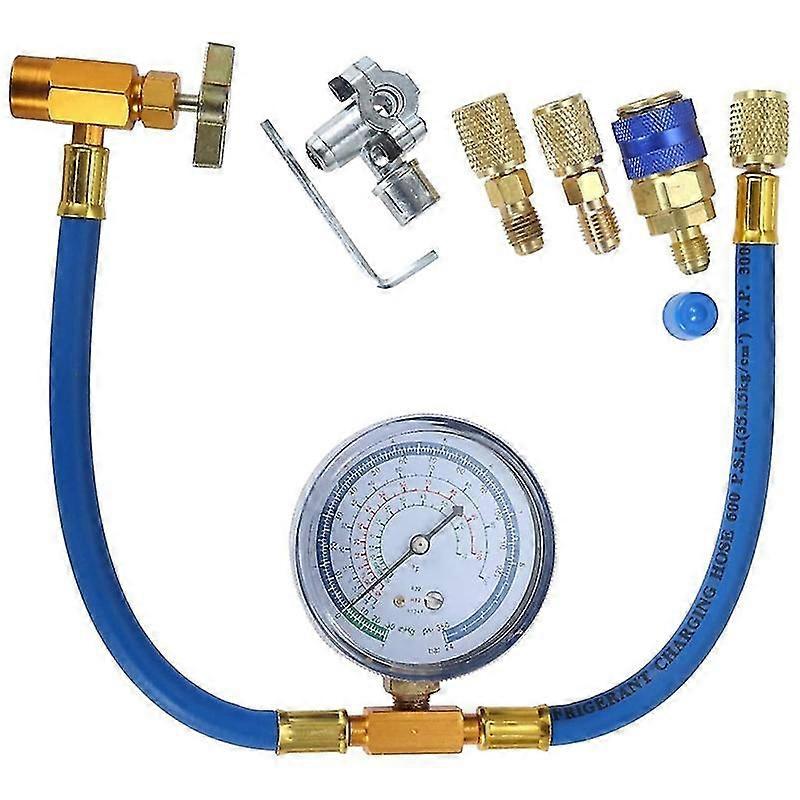 R134a Charging Hose To Refrigerator With Air Conditioning Gauge Refrigerant R134a Can Tap To R134a Systems
