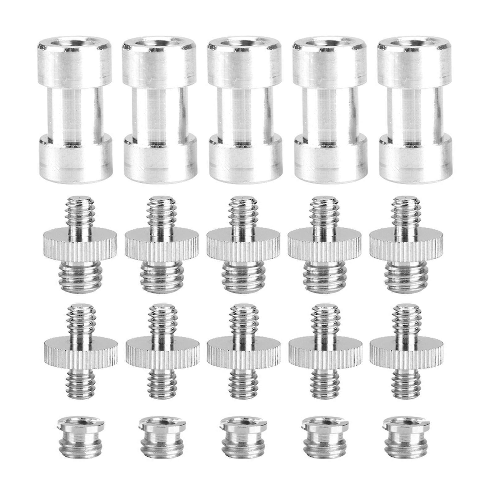 20pcs 1/4"/3/8" Male/Female Threaded Adapter Screws Accessory