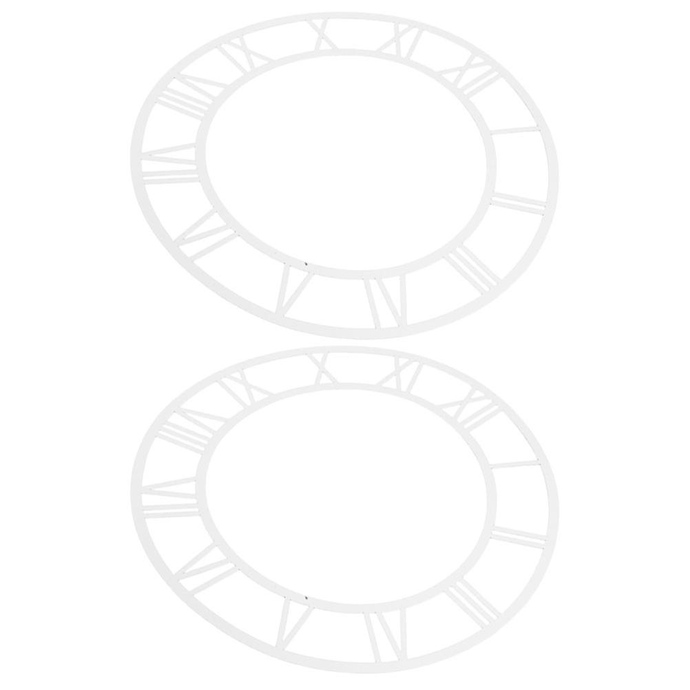 Roman Numerals Wall Clock Acrylic Mirror Dial Stickers 6Pcs