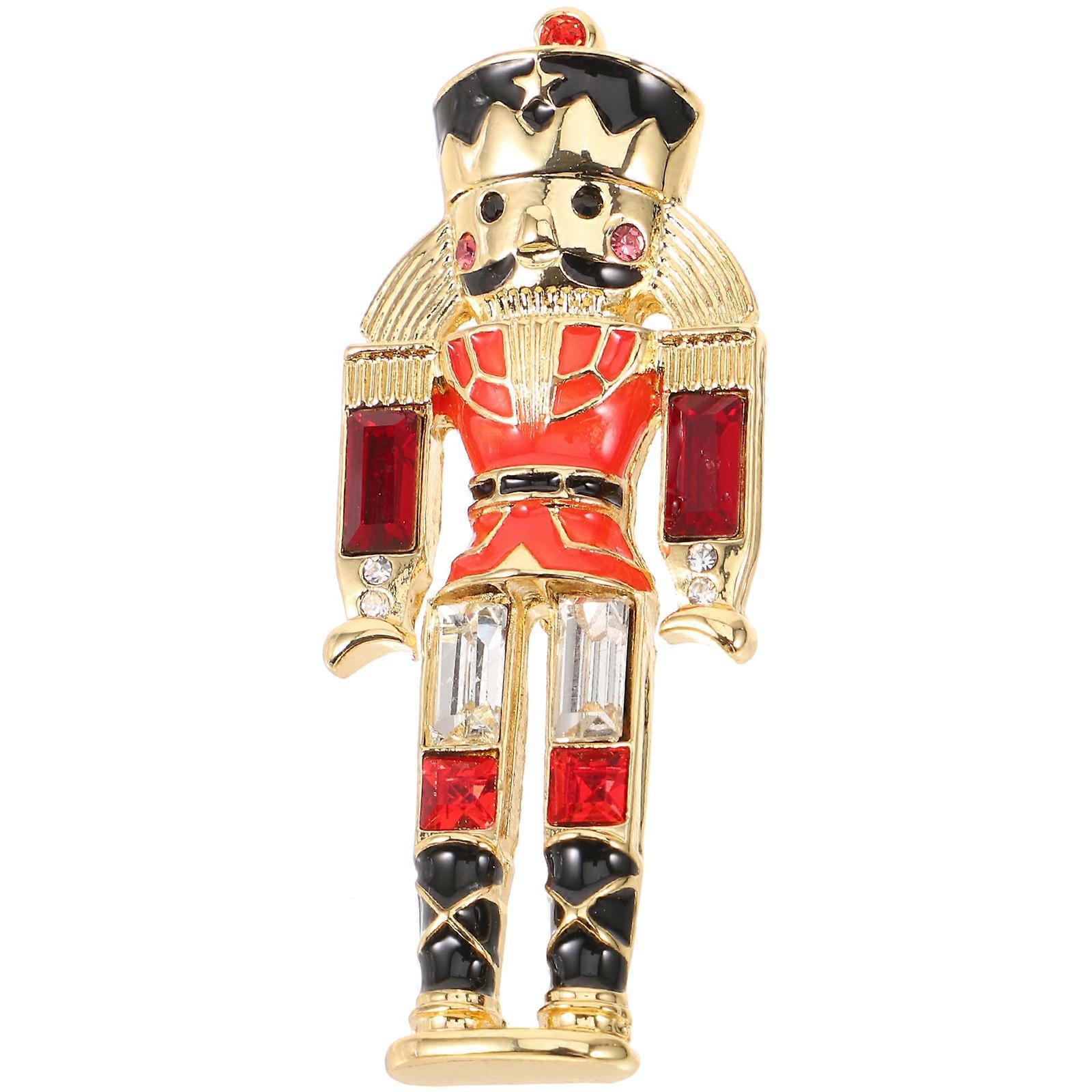Nutcracker Soldier Lapel Pin Metal Decorative Clothes 5Pcs Set
