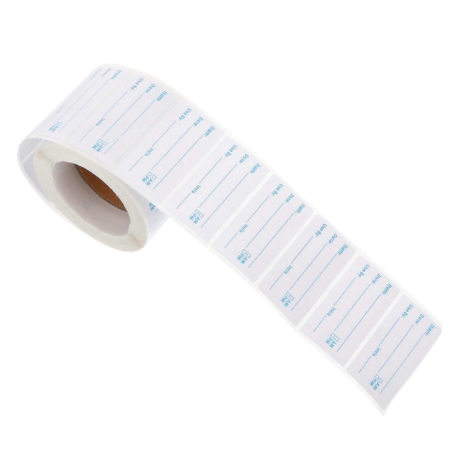 English Record Date Paste Food Record Date Sticker for Kitchen 10 Rolls