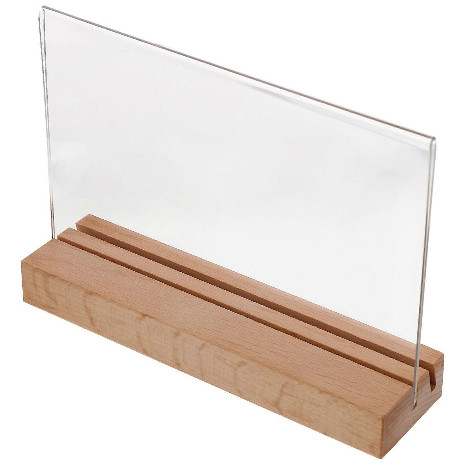 Sign Display Board Message Rack for Restaurant 2Pcs Transparent Display Holder