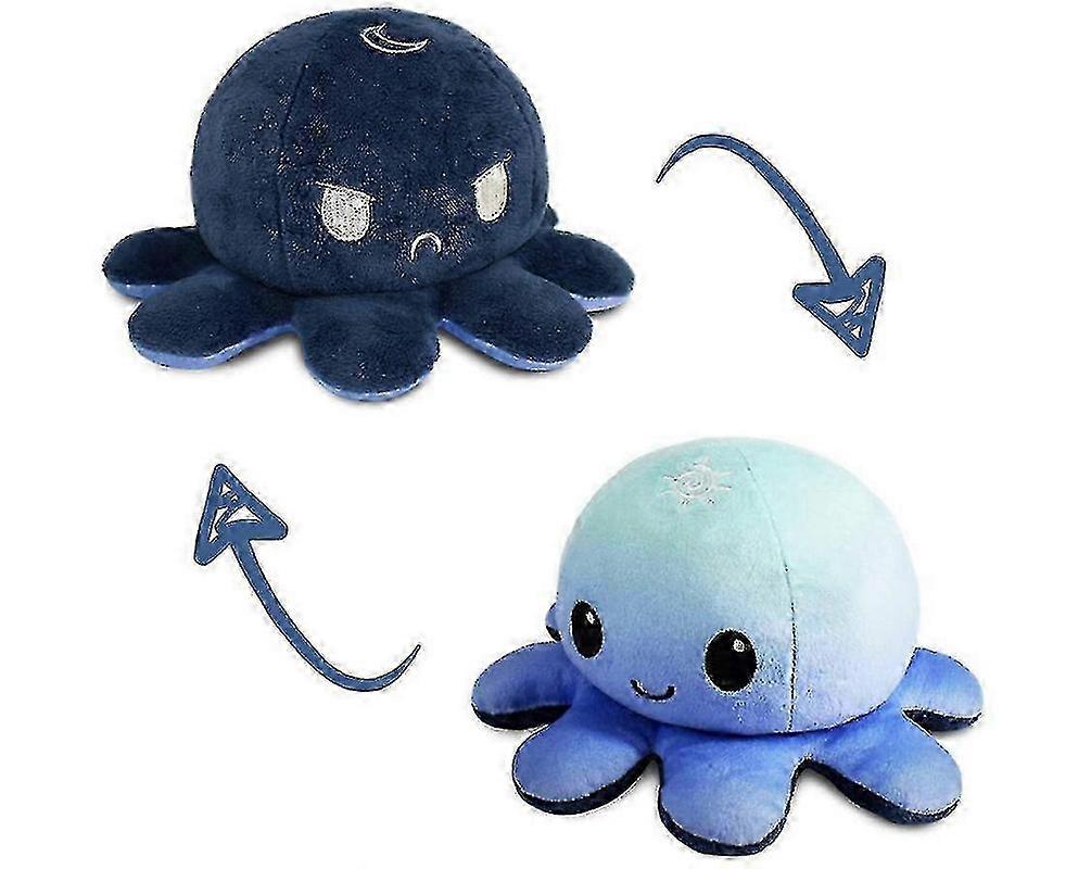 Lovely Octopus Plush Toy Kid Gift, Octopus Plush Reversible Double-Sided Doll, Octopus Plush Can Express Mood and Relieve Anxiety in Suitable compatib