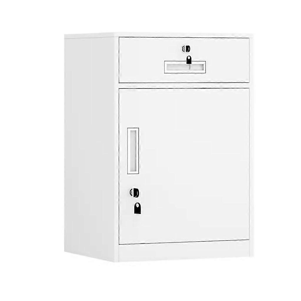 Metal Locking File Cabinet Under Desk Storage Small Drawer Filing Cabinet For Home Office Black Model B 44x39x65 cm