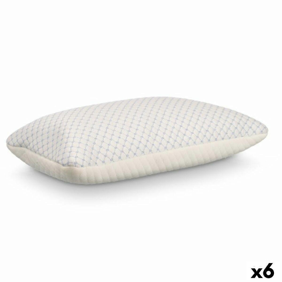 Gift Decor White Visco Foam Pillows 70 x 15 x 40 cm Refreshing (6 pieces)