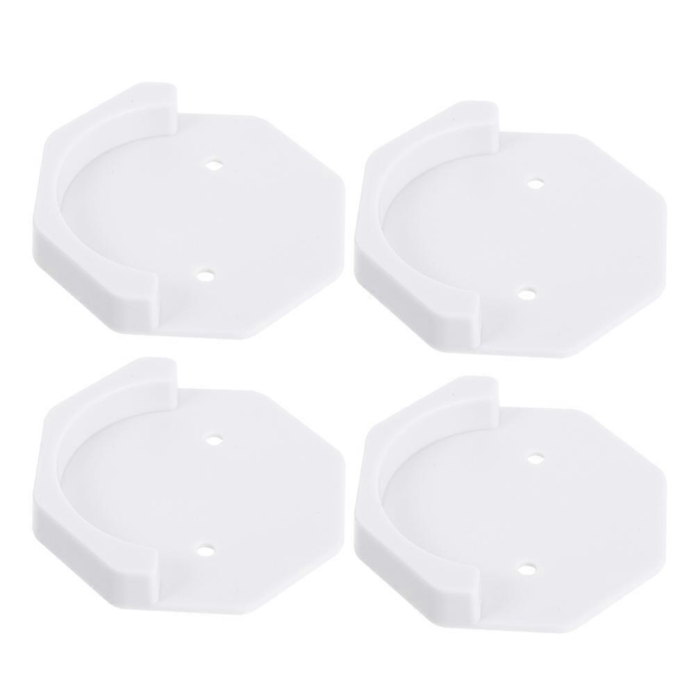 Curtain Rod Support Holder ABS Adhesive Brackets for Wall Mount 16Pcs