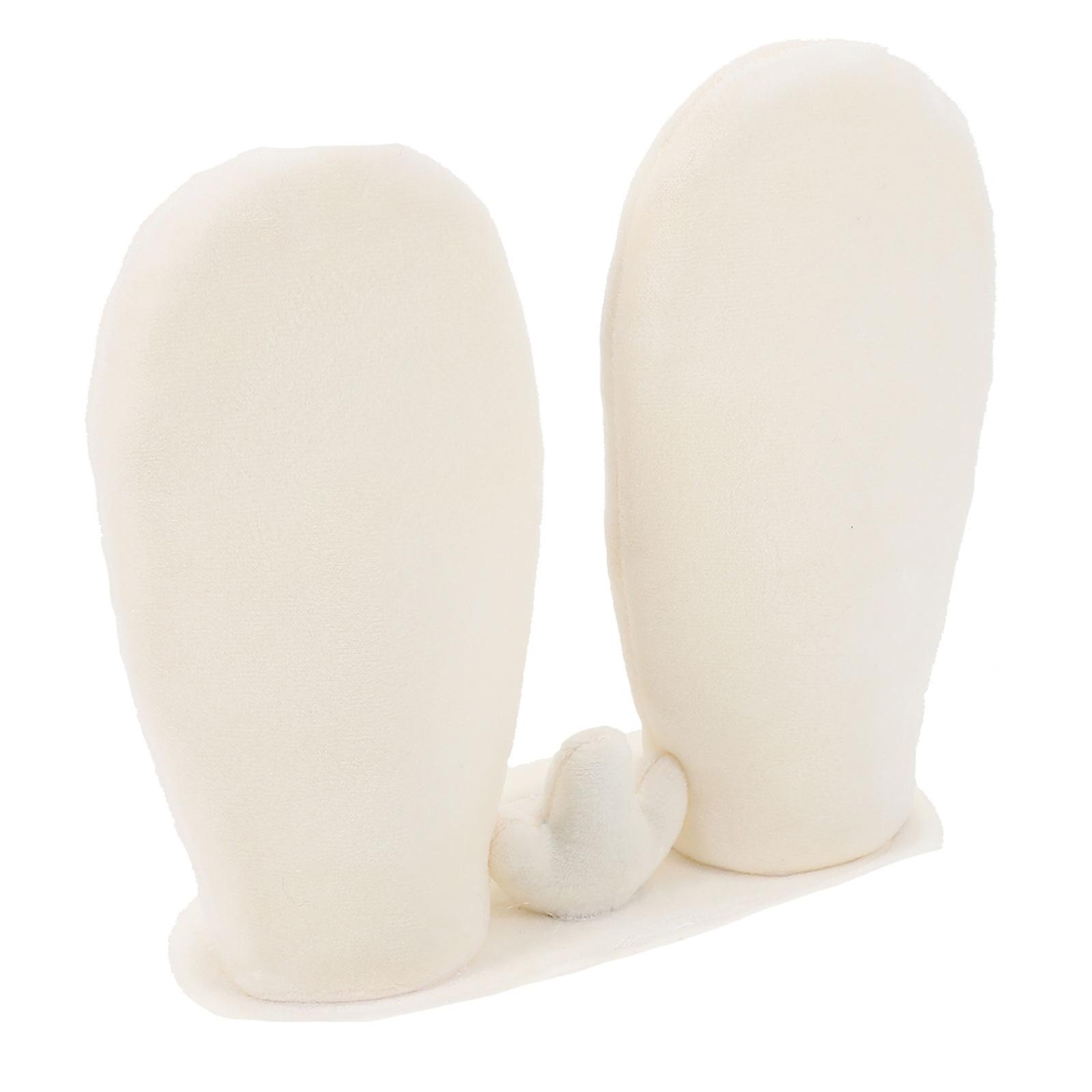 Bunny Ear Decor White Cloth Accessory for 1Pcs Motorcycle