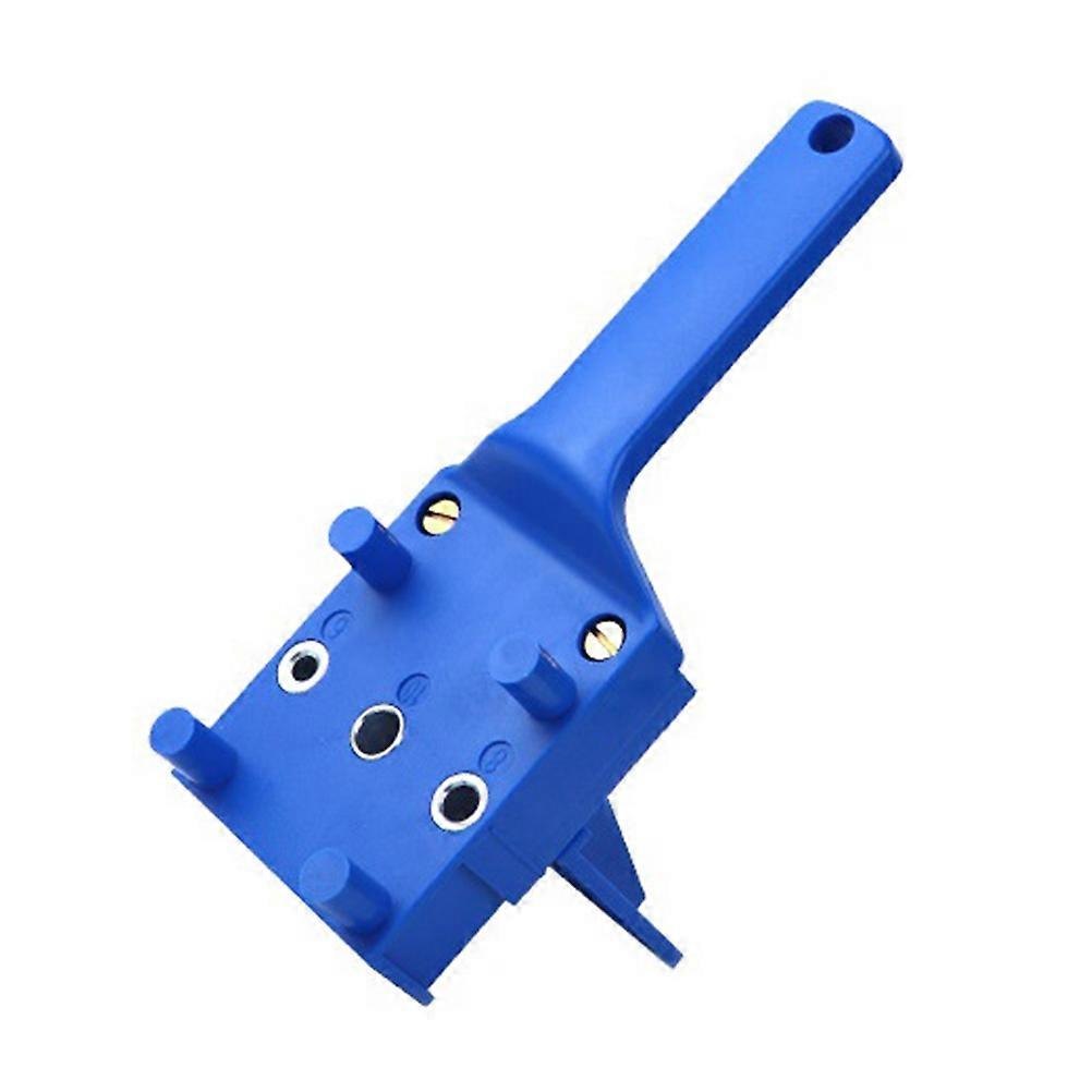 Carpenter Drill Tool Woodworking Hole Positioner for Precise Drilling 2Pcs Blue