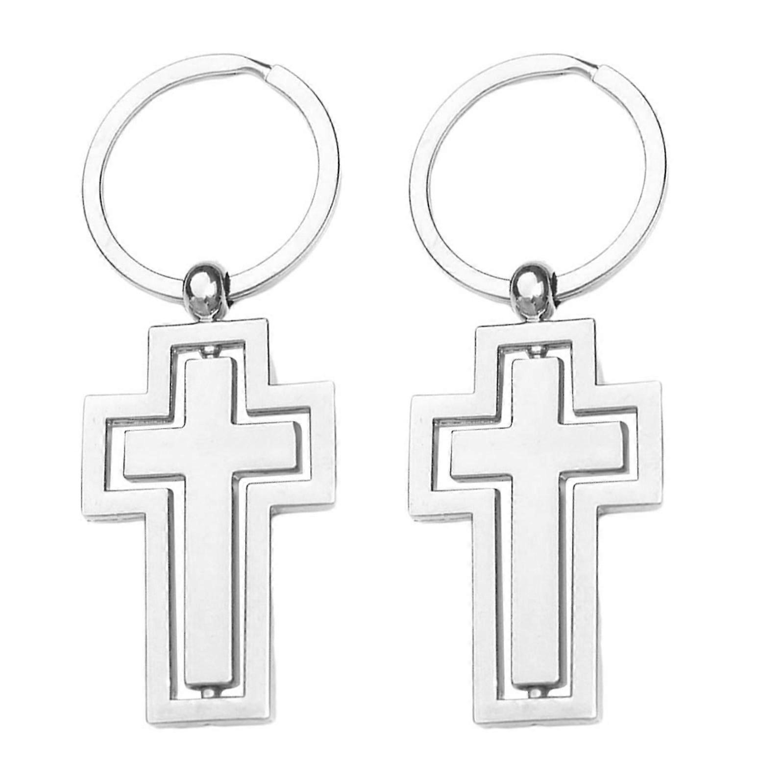 Keychains for Hanging Keys 6Pcs Rotating Zinc Alloy Ornaments