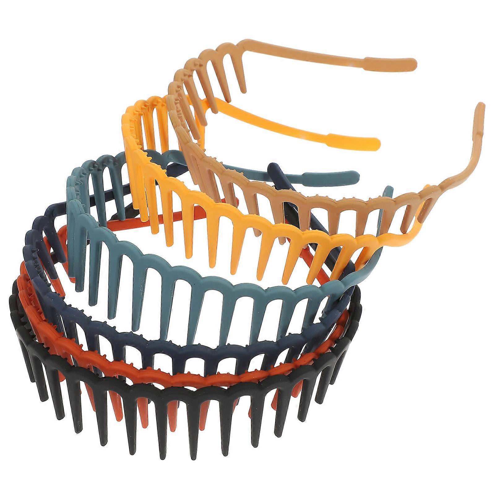 Plastic Headbands For Girls With Teeth Shape Design For Parties Or Daily Use In Assorted Color For Hair Fixing 24Pcs