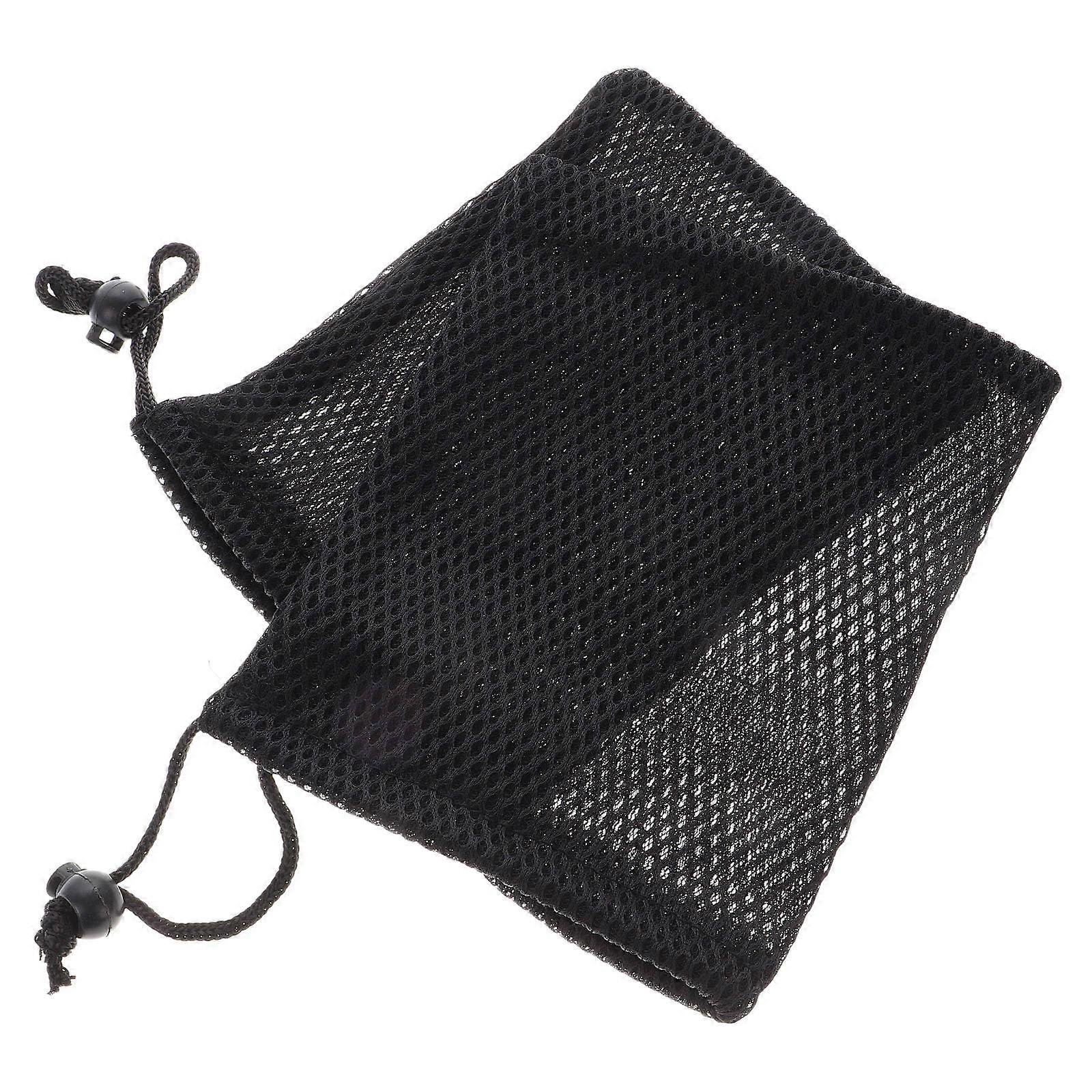 Cube Playthings Carrying Pouches Storage for 10Pcs Black Nylon