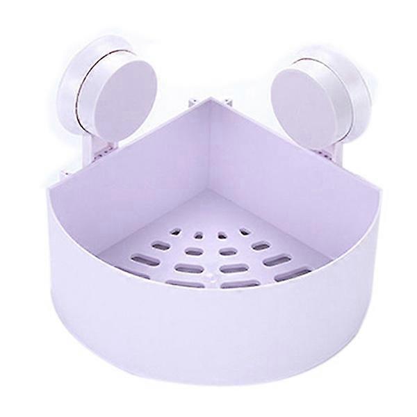 Shower Shelf Suction Cup Plastic Corner Rack for 2Pcs Bathroom Storage