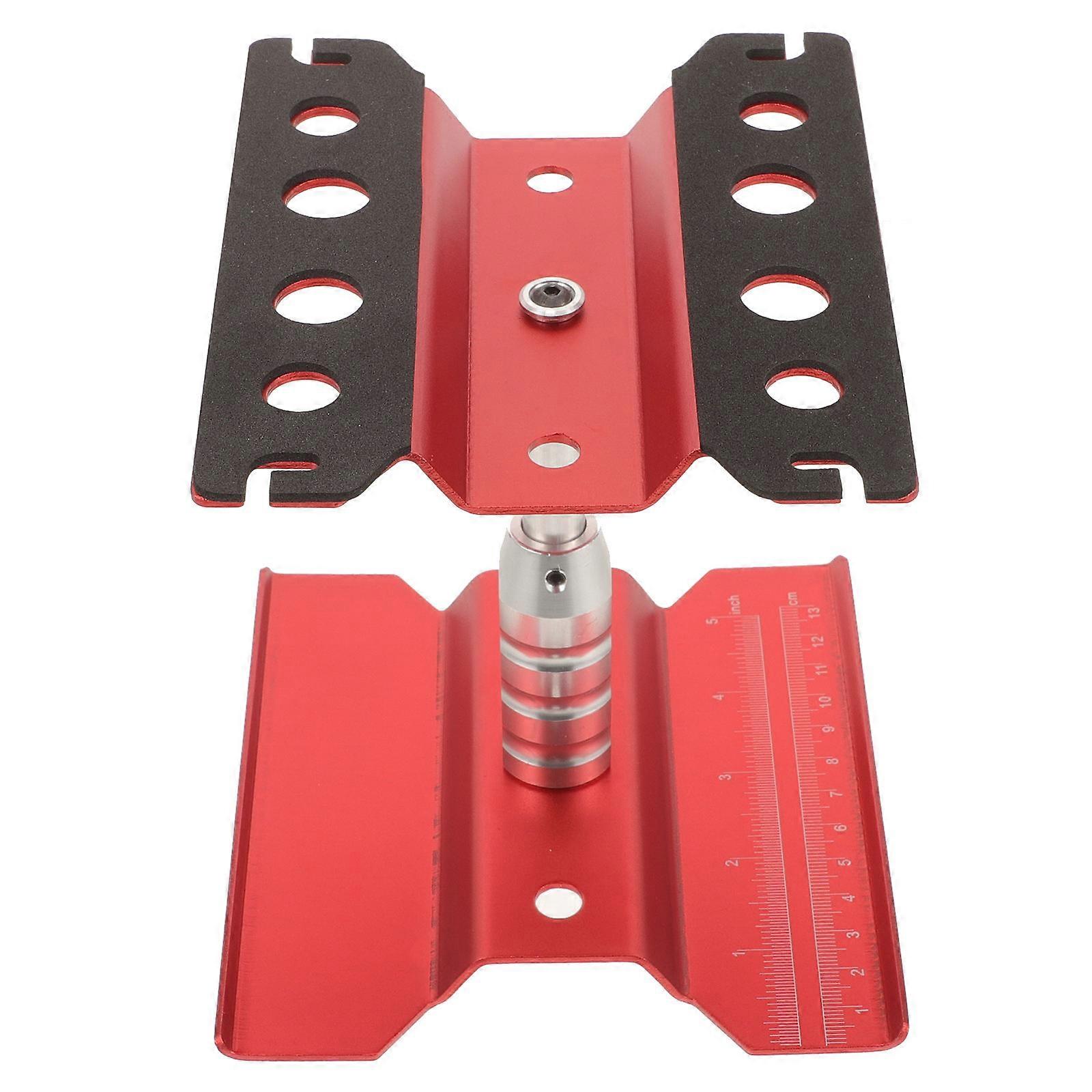 Rc Car Stand Metal Repair Workstation for 4Pcs with Durable Red Design