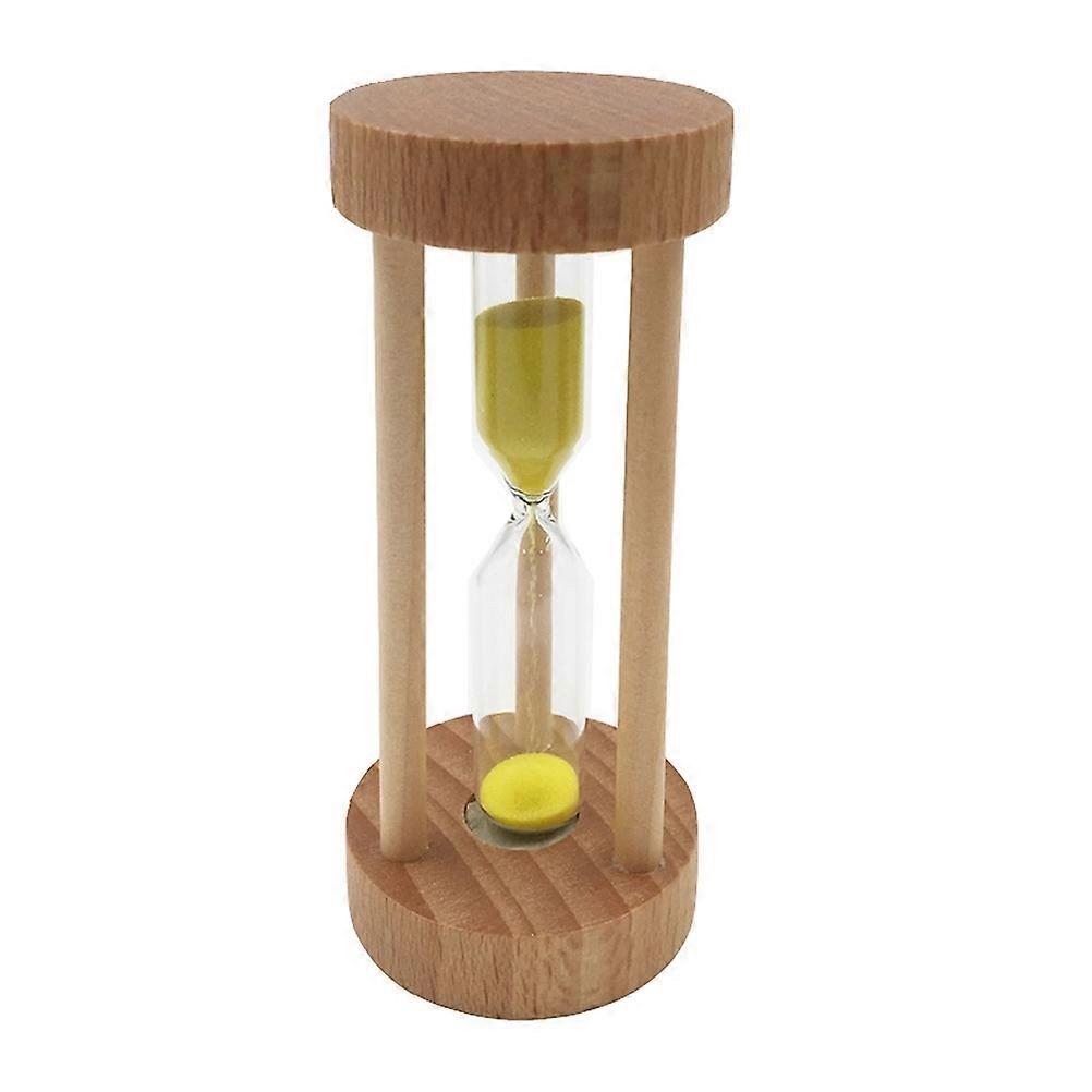 Sand Timer Wooden Hourglass for Timing 3Pcs Yellow Sandglass Clock Ornament