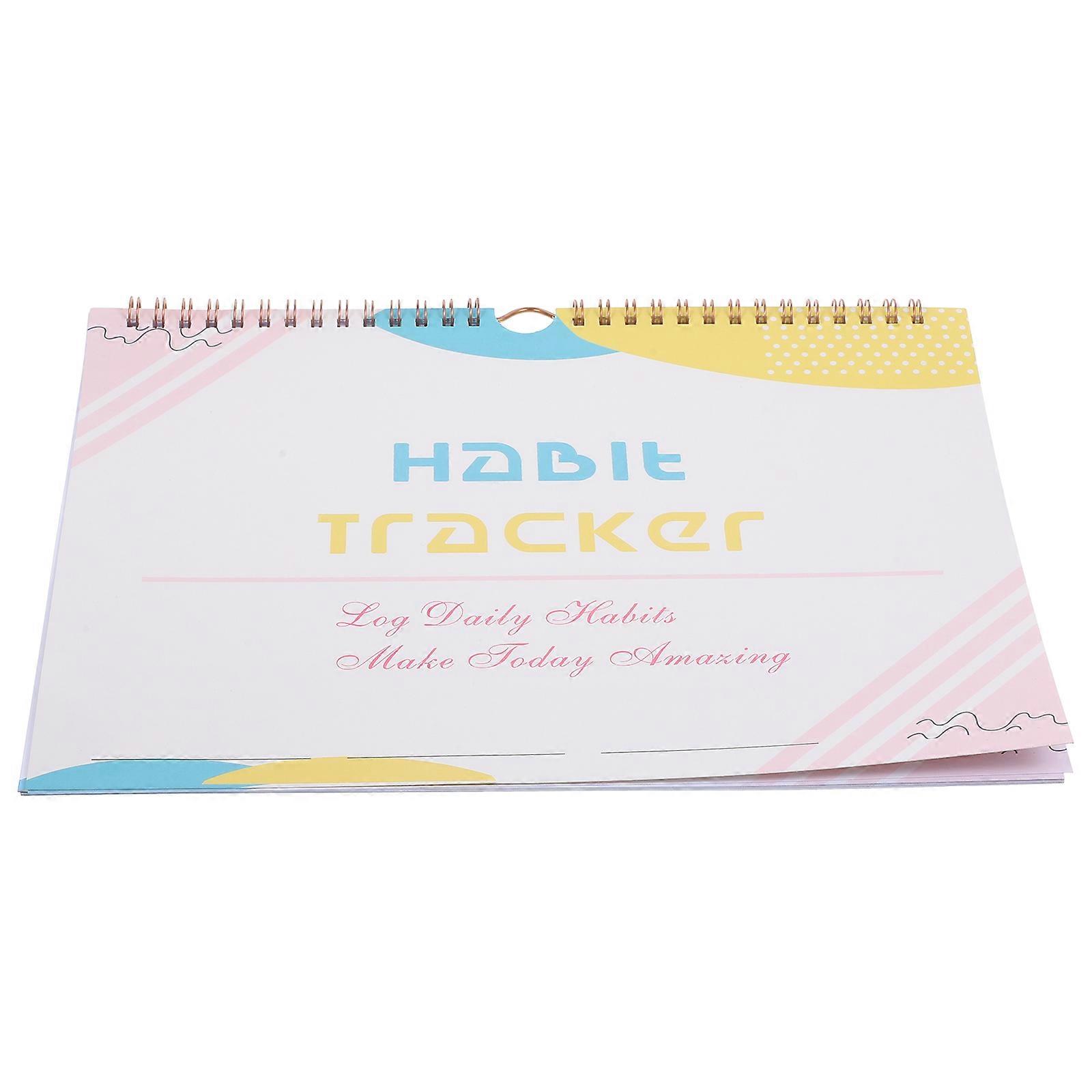 Monthly Habit Tracker Planner for Workout and Goals 3Pcs Spiral Paper