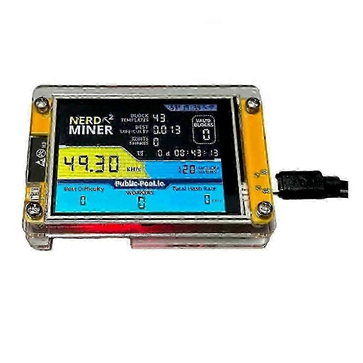 New Nerdminer V2 2.8-Inch BTC Solo Lottery Nerd Miner Crypto