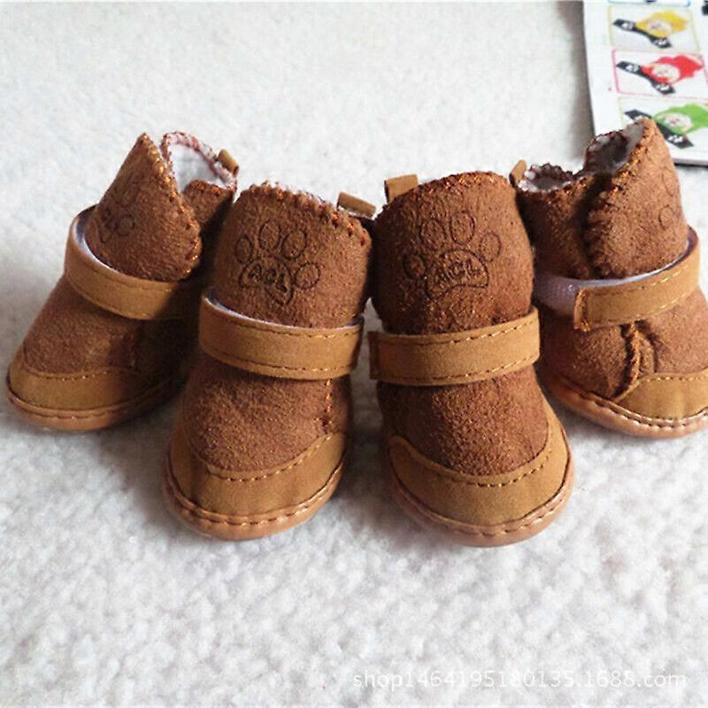 4 Pcs Winter Dog Snow Boots Puppy Soft Warm Shoes Paw Protection Pet Supplies
