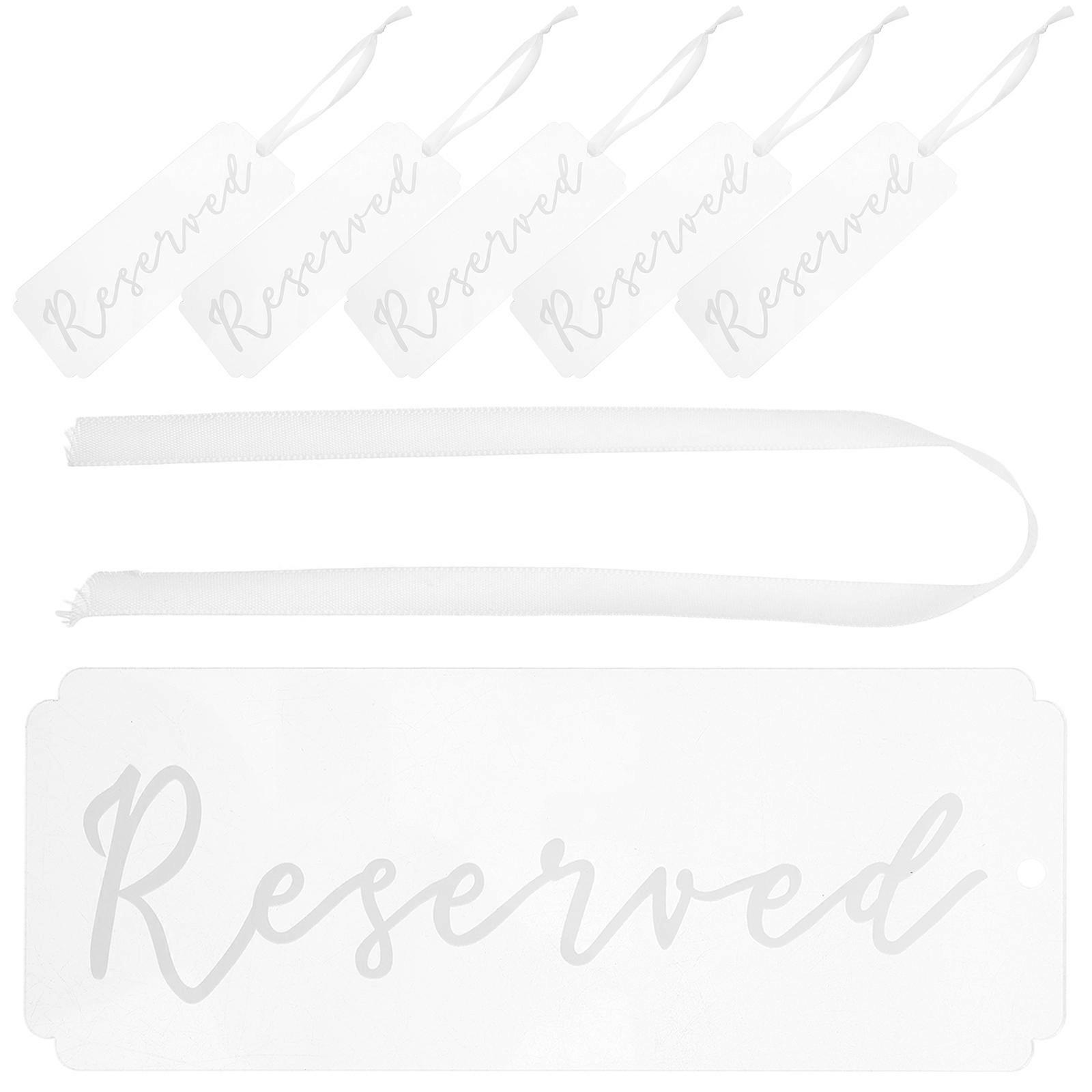 Wedding Reception Signs 6Pcs Clear Acrylic Table Signs For Event Organizers Rectangular Modern Design Visual Appeal