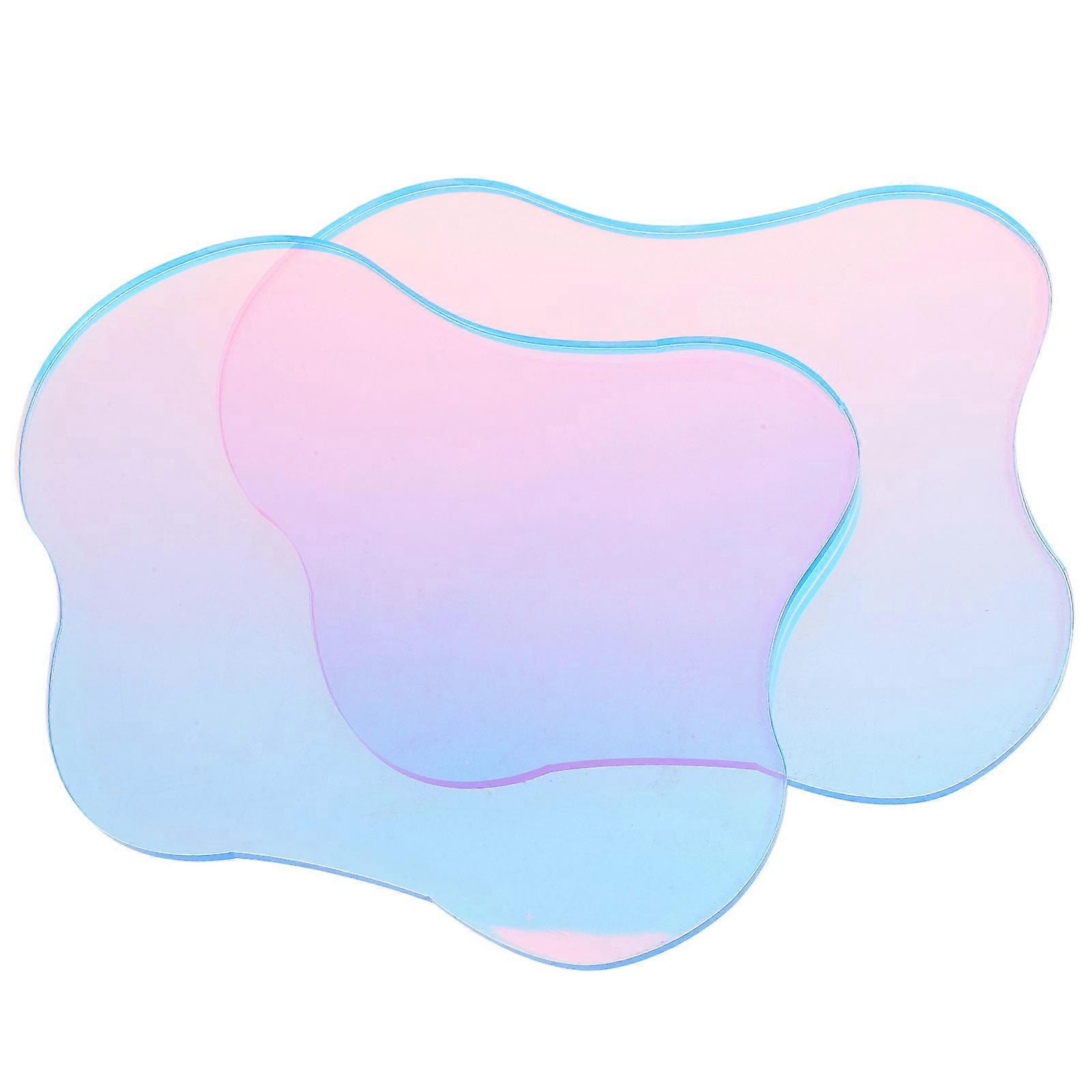 Decorative Acrylic Coaster Irregular Plate for Home Use 8Pcs