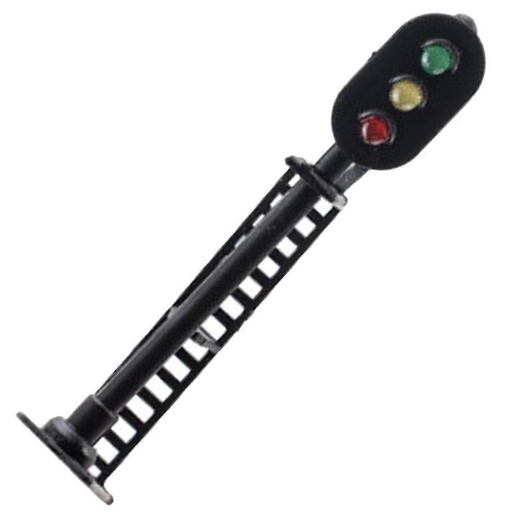 Railroad Signal Light Model 5Pcs Ideal For Model Enthusiasts Black Miniature Decoration With Realistic Style