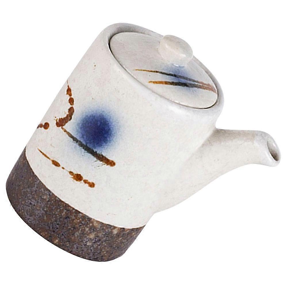 Ceramic Condiment Bottle Vinegar Dispenser for Storage 4Pcs Set