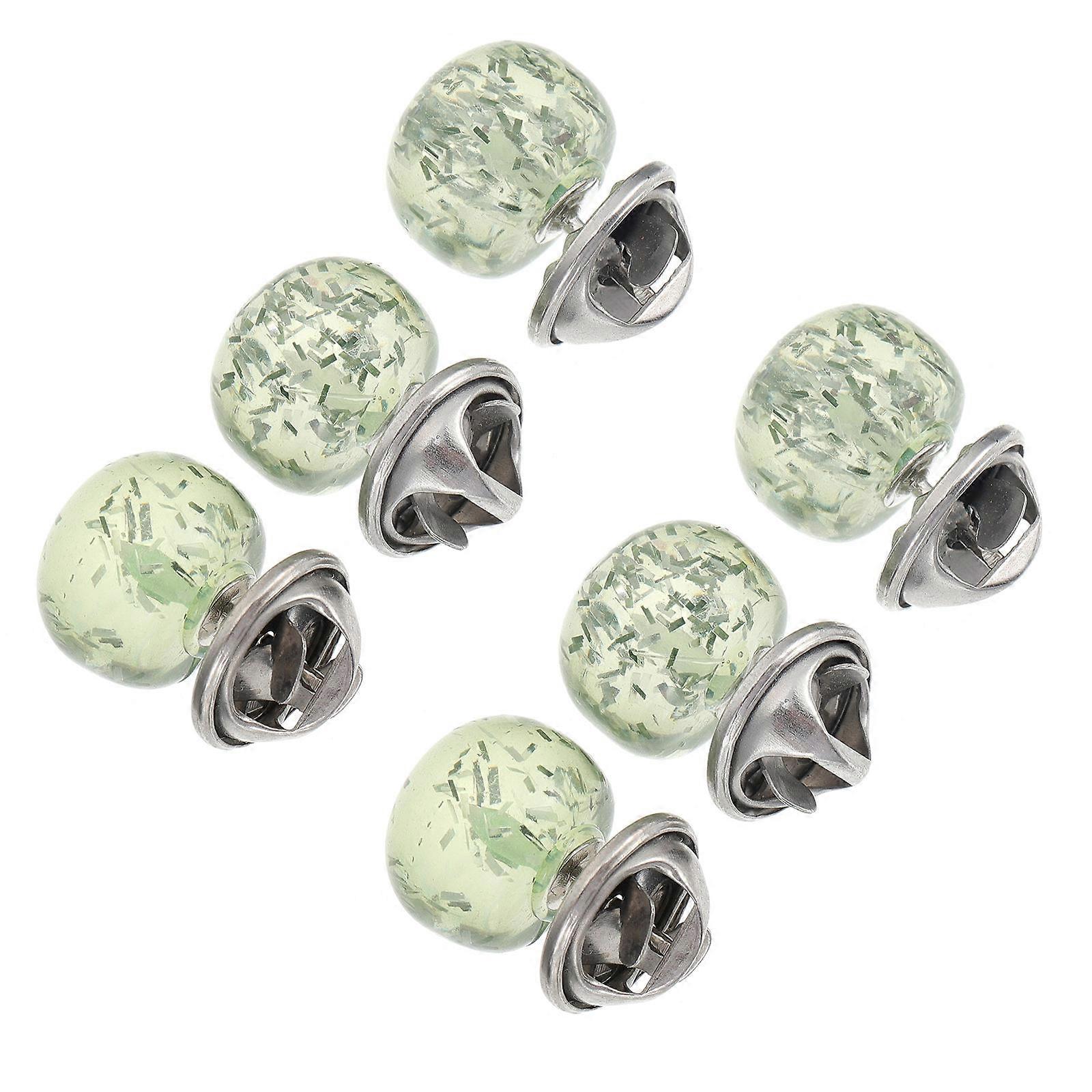 Collar Corsages Clothes Decorative Snap Buttons for 12Pcs Green
