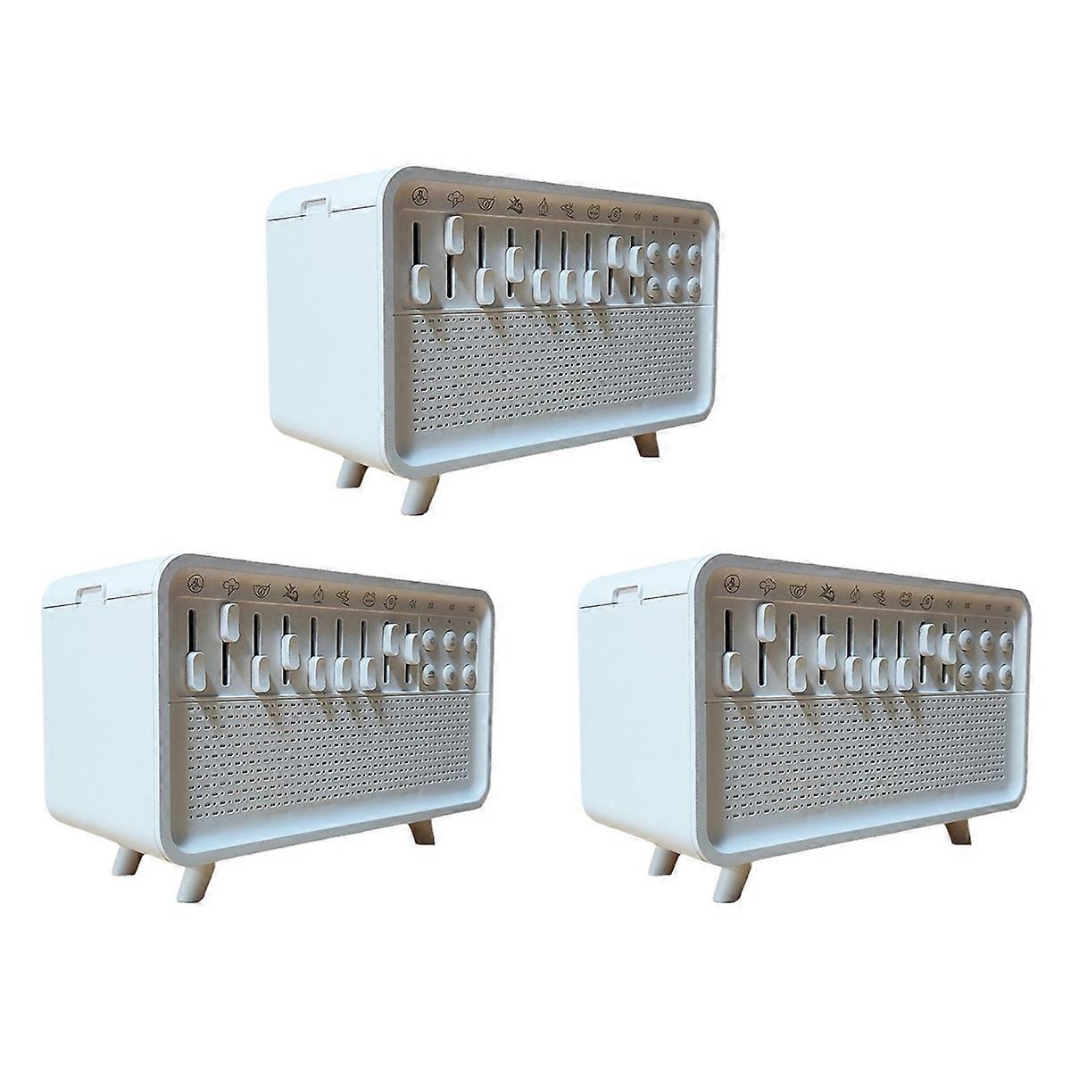 3X White Noise Machine Diffuser Air Aroma Diffuser Humidifier with 8 White Noise Adjustable, Night L