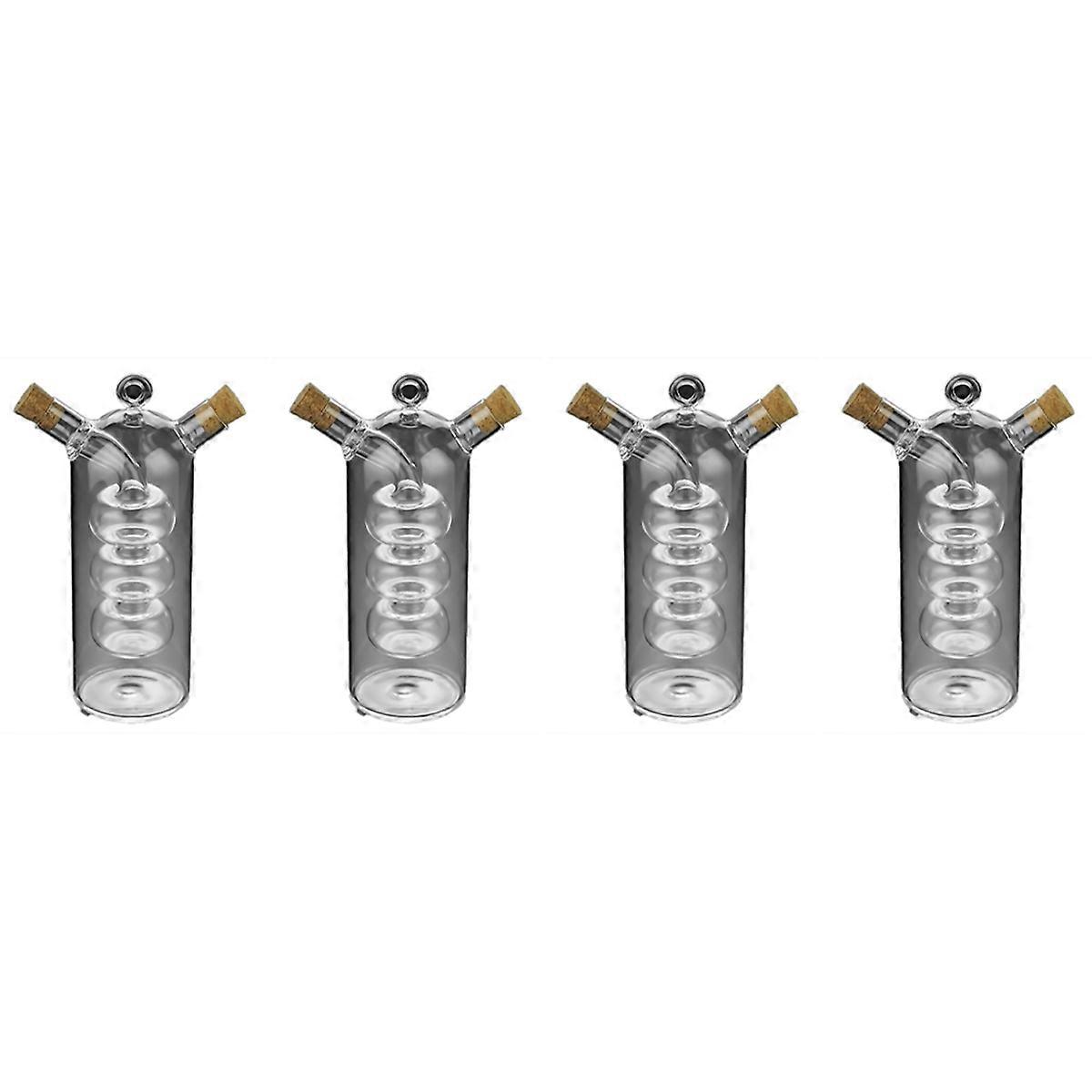 Double Layer Sauce Bottle 2 in 1 Vinegar Glass Bottle Condiment Jars