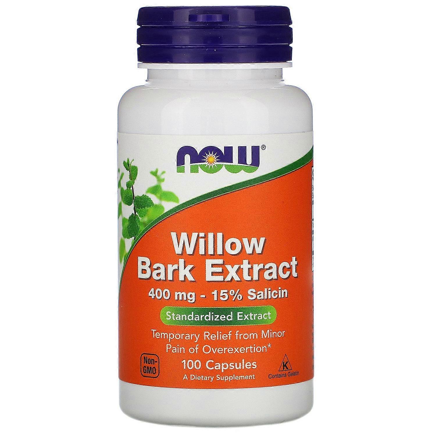 Now Foods, Willow Bark Extract, 400 mg, 100 Capsules