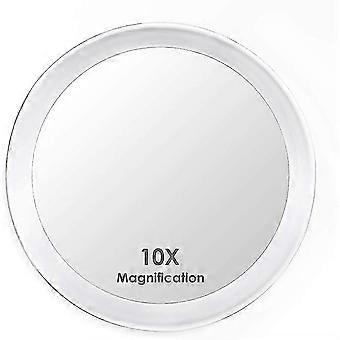 Espelho de aumento 10x com 3 ventosas, espelho de maquiagem com aumento de 10x