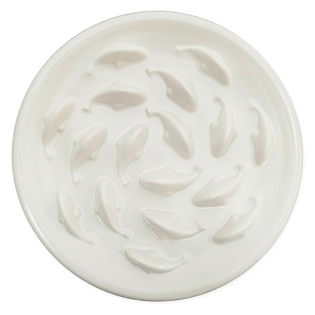 Pet Slow Feed Dish for Cats and Small Dogs,Fish Pool Design, Fun Interactive Bloat Stop Puzzle Feed