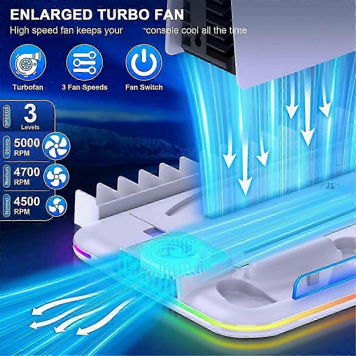 slim pro game console cooling base for optical and digital versions