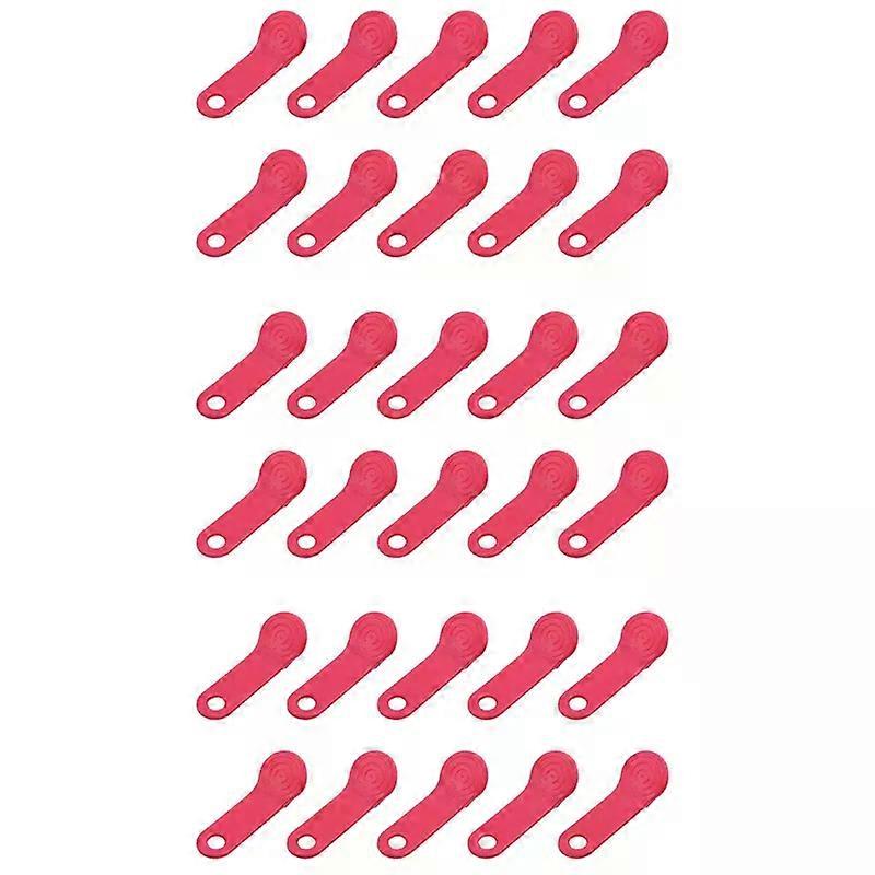 GROCE-30Pcs DS1990A-F5 TM Card Ibutton Tag With Wall-Mounted Red