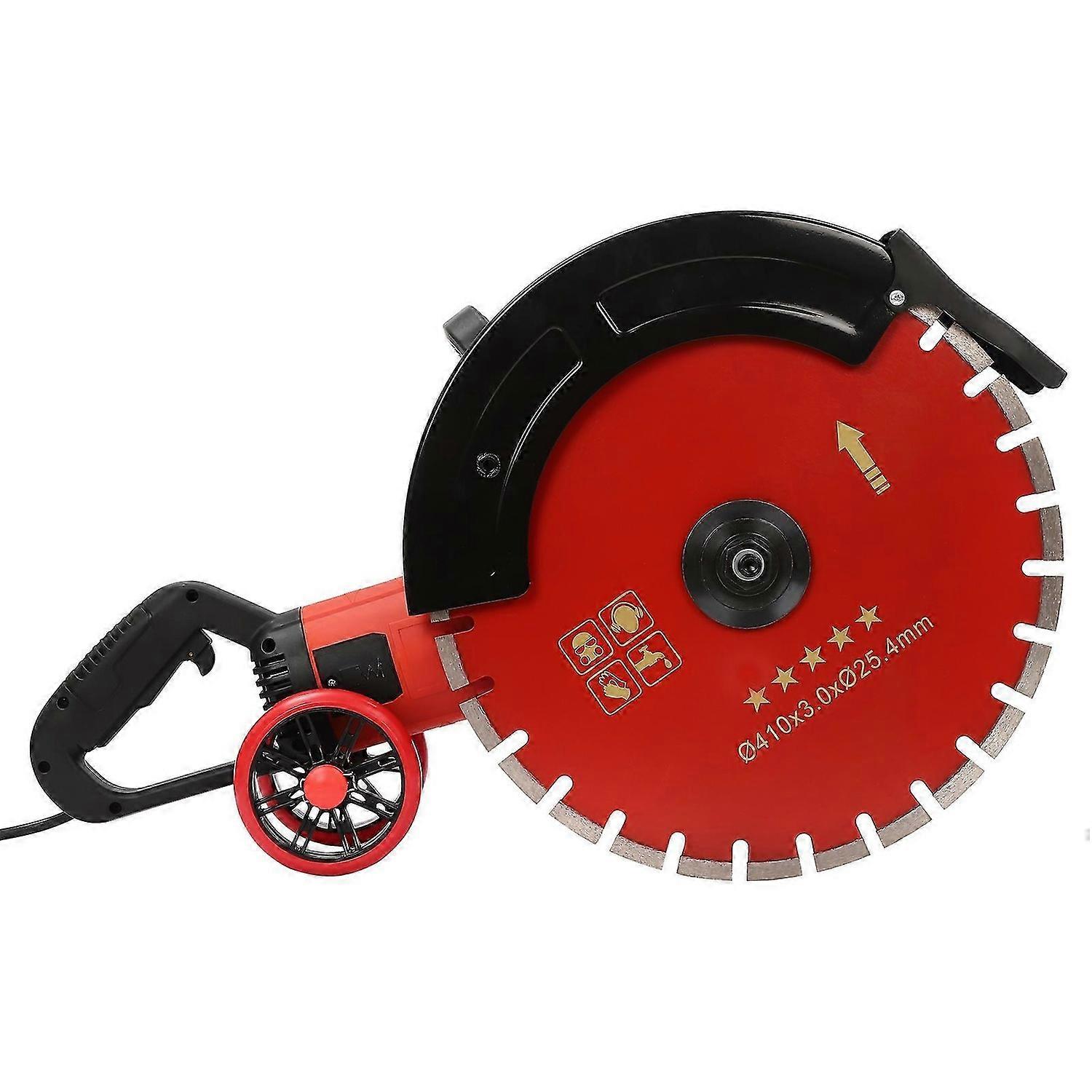 4000W Electric Concrete Saw Circular Saw with Blade and Rolling Deflector