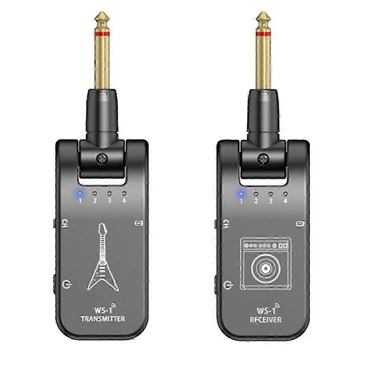 2.4G Wireless Guitar mitter Receiver Guitar System 48K/24bit Real-Time mission Rotatable P
