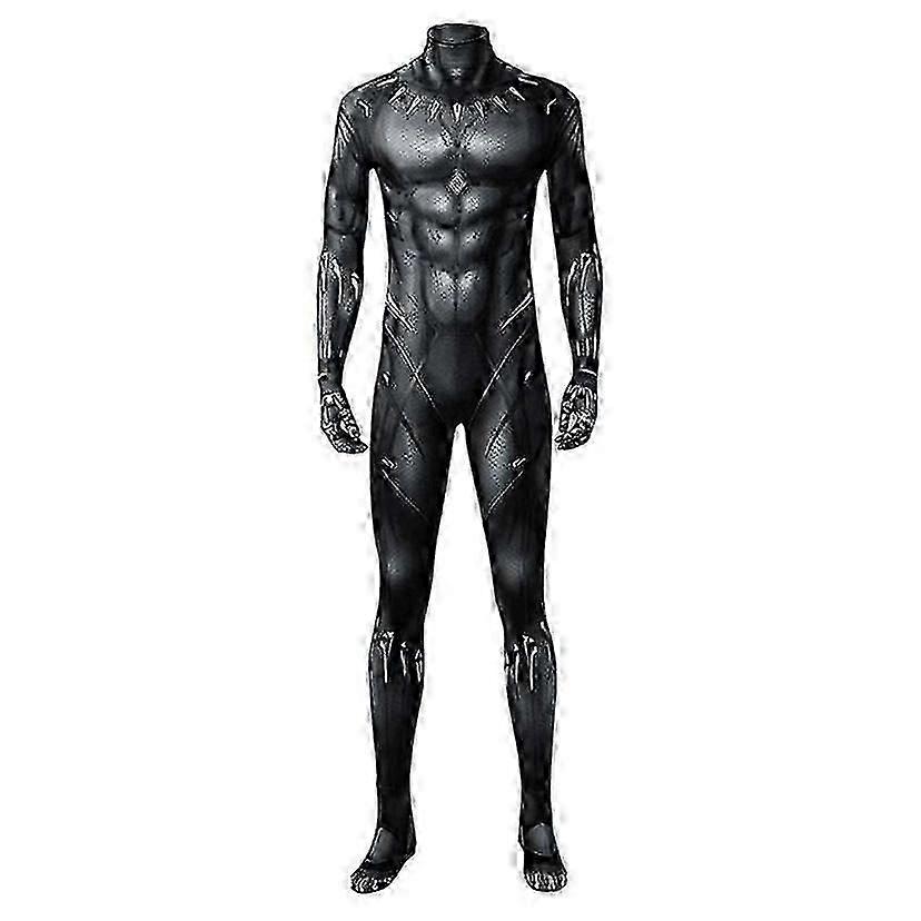 Black Panther 3D Digital Print Halloween Cosplay Jumpsuit with Attached Gloveszz40