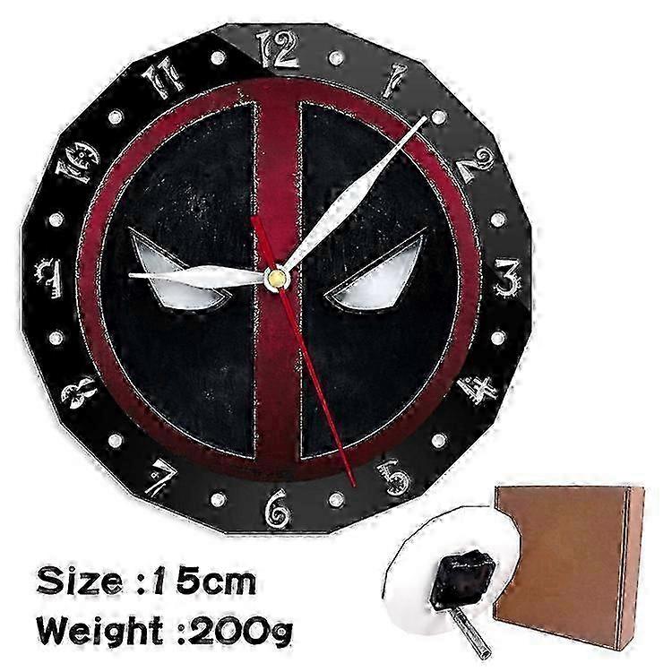 25-26 Deadpool pattern creative clock, wall clock suitable for bedroom decoration 4