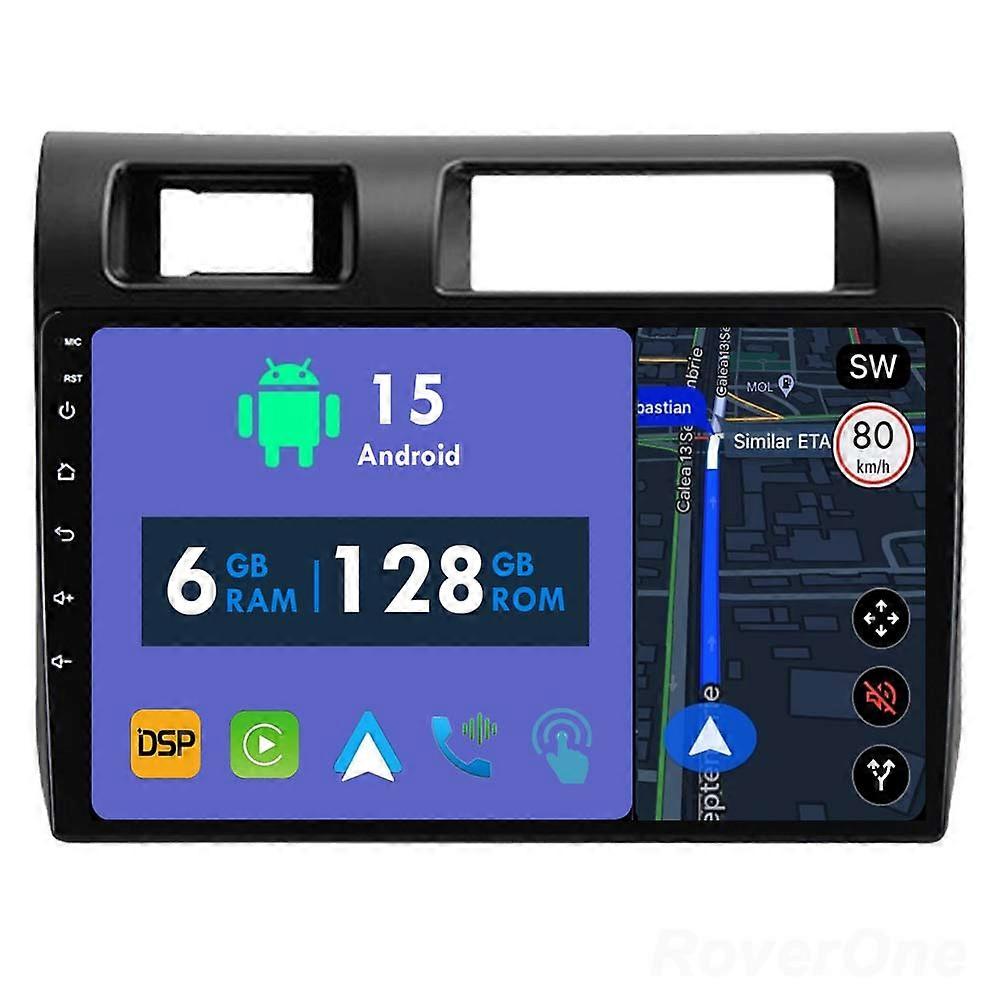 Car Radio 6G+128G CarPlay GPS Navigation Head Unit for Toyota Land Cruiser LC70 Series 2007 - 2020 Android Auto Bluetooth Stereo Touch Screen
