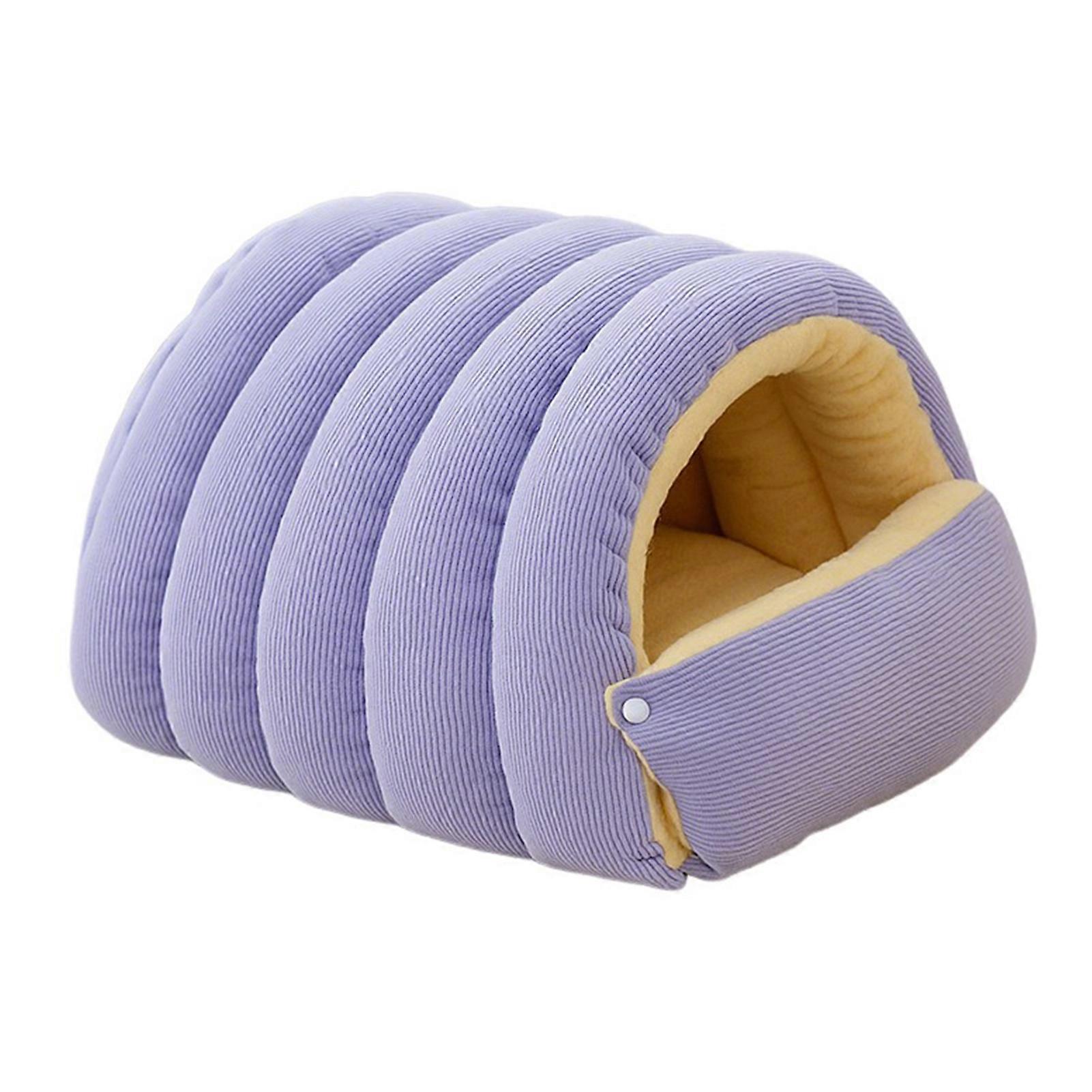 Plush Thickened Cat Bed, Removable Washable, Cozy Enclosed Cat Cave for Winter, Warm, Soft, and Durable for Small Medium Pets